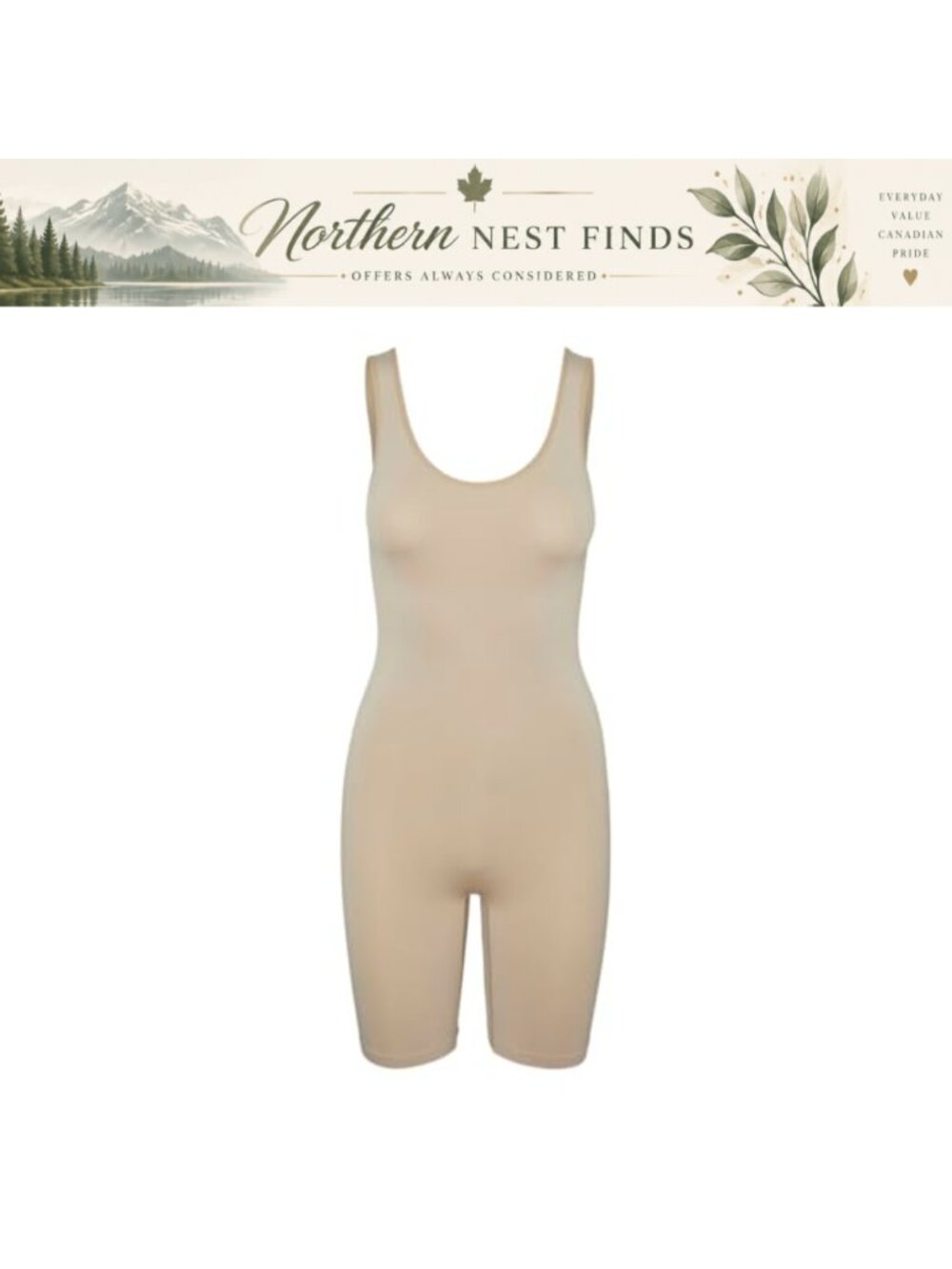 Shapewear Bodysuit Tummy Control Seamless Sleeveless All-Day Wear